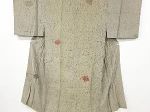 アンティーク　板締め絞り破れ色紙模様男物長襦袢